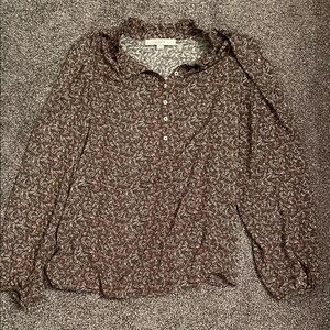 LOFT Women's Multicolor Floral Blouse